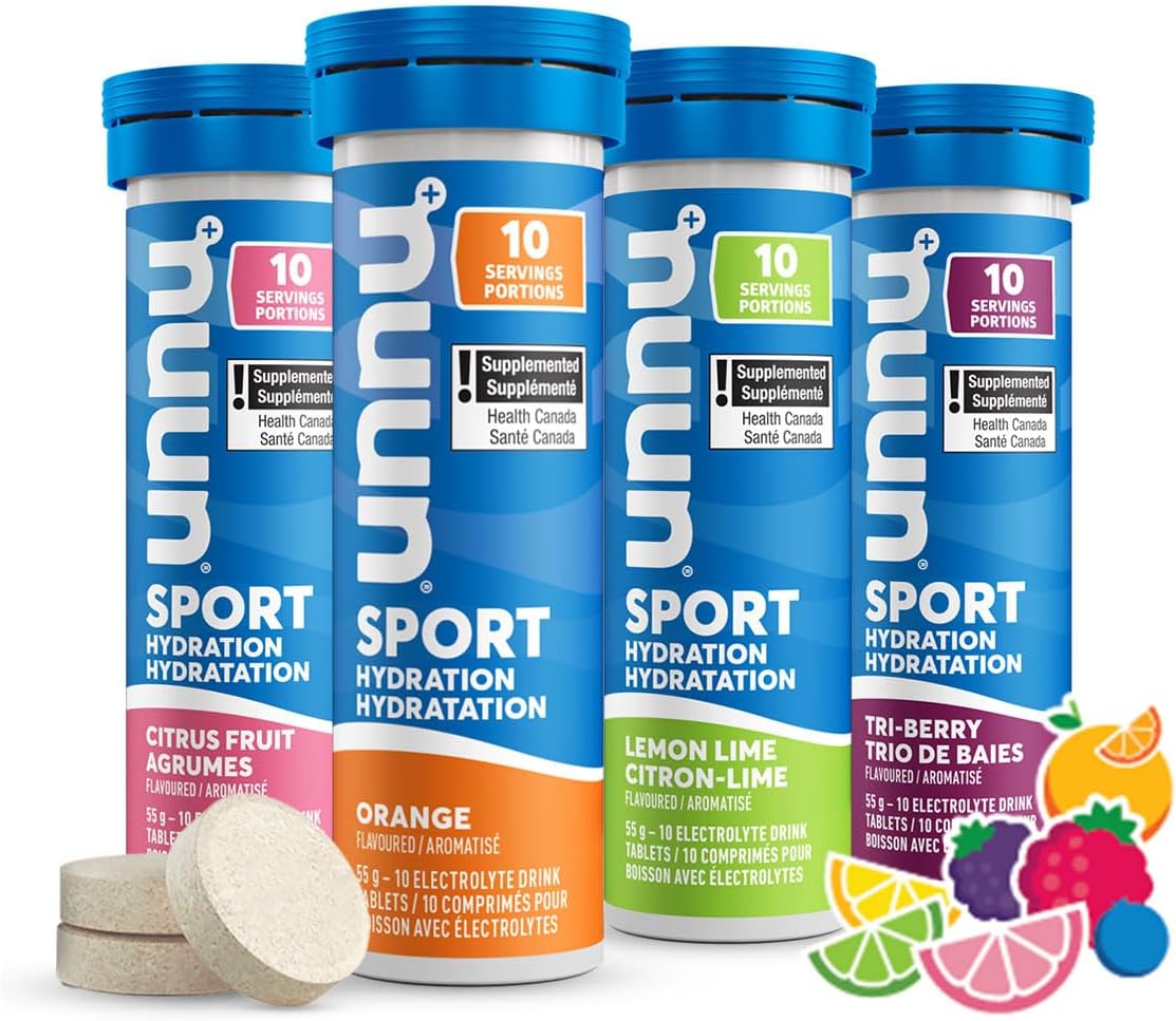 Nuun Sport Electrolyte Tablets – 4 Flavour Variety Pack – 40 Servings