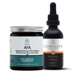 Saluz AFA - Cordyceps Bundle – Energy - Performance - Longevity - Immune Support – Wild Harvested Blue Green Algae Superfood & Cordyceps Sinensis Extract – Boosts Focus Stamina Recovery & Vitality – Life Essential Superfood – 60 Servings