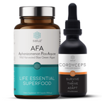 Saluz AFA - Cordyceps Bundle – Energy - Performance - Longevity - Immune Support – Wild Harvested Blue Green Algae Superfood & Cordyceps Sinensis Extract – Boosts Focus Stamina Recovery & Vitality – Life Essential Superfood – 60 Servings