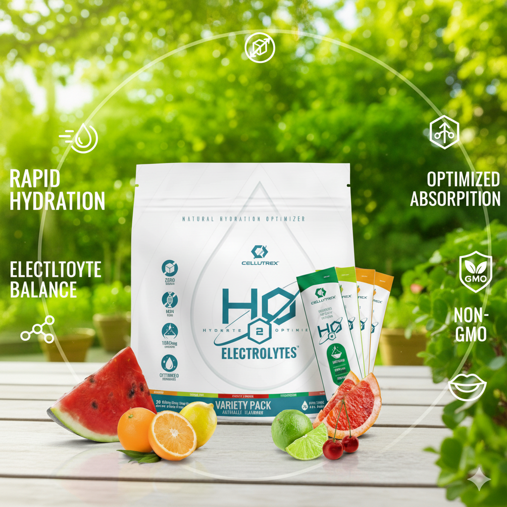 H2O ELECTROLYTES™ - Variety Pack (20 Count) - Zero Sugar Electrolyte Powder