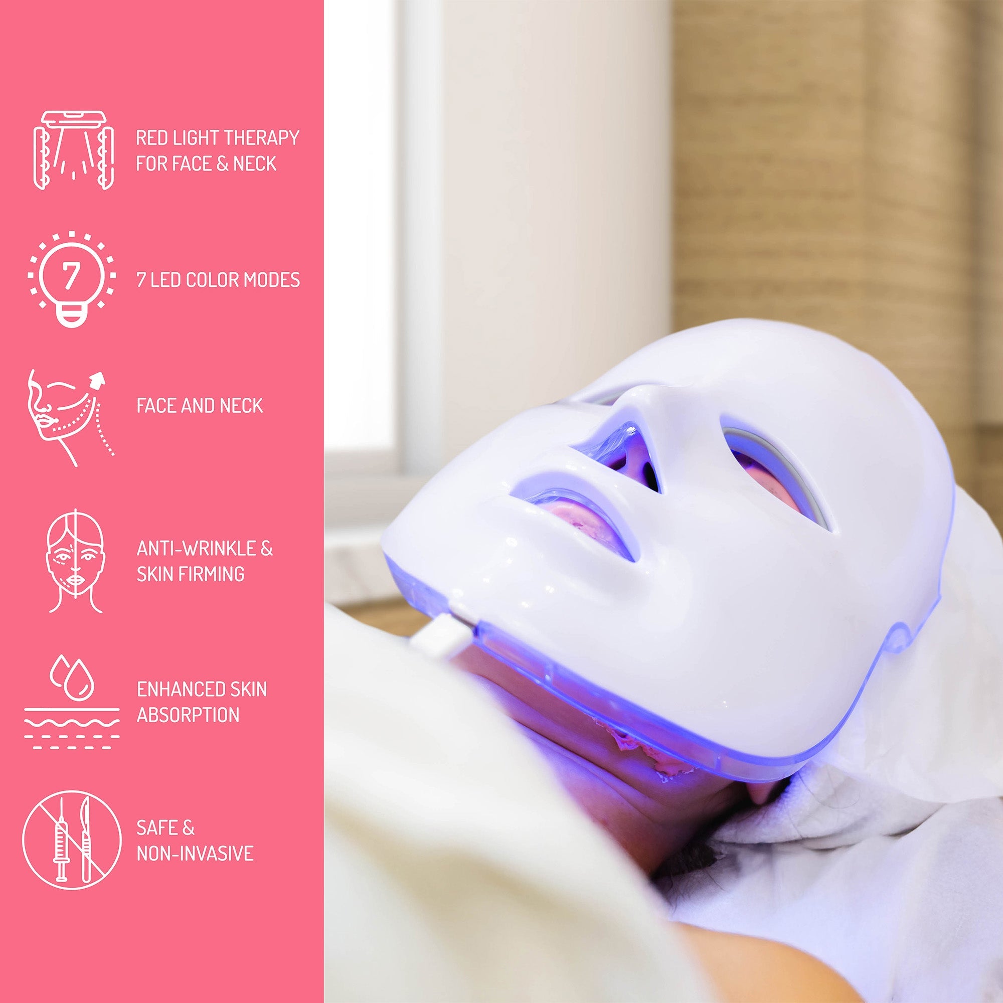 Pursonic Ultimate LED Face and Eye Mask Set